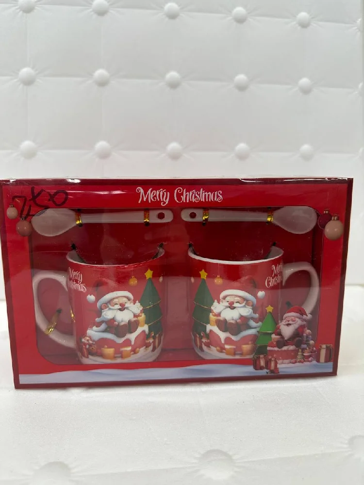 Набор подарочный 22,5*14*7,5 (2 кружки + 2 ложки)