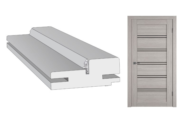 Коробка телескоп. с уплотнителем 80*32*2100 Atum Stone Oak