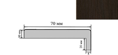 Наличник экошпон телескопический Палисандр 70*10*2150мм