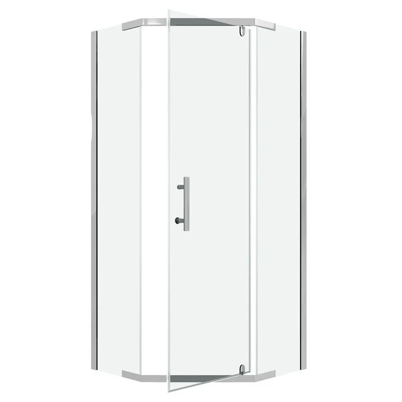 Душевое ограждение Niagara Eco NG-1009-14D 90х90х190 трапеция, распашное, стекло прозрачное, хром