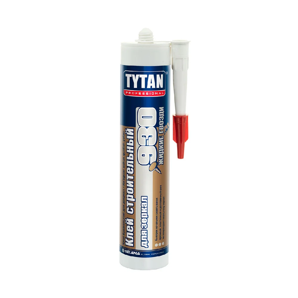Клей монтажный каучуковый для зеркал Tytan Professional №930, 380г, бежевый