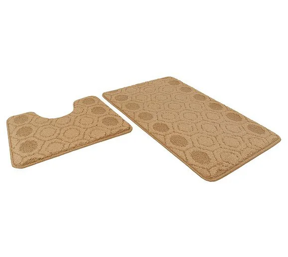 Набор ковриков для ванной и туалета SHAHINTEX АКТИВ 2 шт, 50*80см, 50х40см, 002 капучино 17