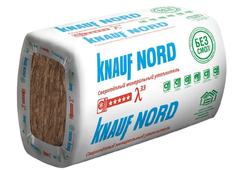 Утеплитель КНАУФ NORD (1250*600*100мм) 6шт/4,5м² (24)