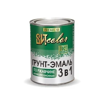Грунт-эмаль по ржавчине 3 в 1 алкид, белая, ВИТ color 0.8кг