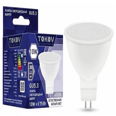 Лампа светодиодная Софит TOKOV ELECTRIC GU5.3 10Вт 4000К белый 