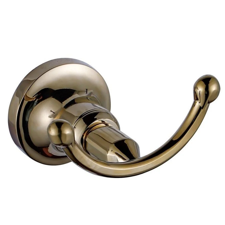 Крючок для ванной комнаты двойной Potato P1905-2, золотистый