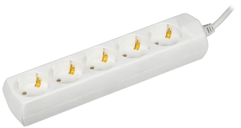 Удлинитель быт. GENERICA IEK WYP10-10-05-07-Z-G с/з  5 розеток 10А/ 7м