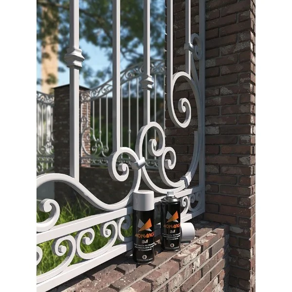 Грунт-эмаль по ржавчине 3в1 аэрозольная Monarca 520 мл (270 г) RAL7035 светло-серый