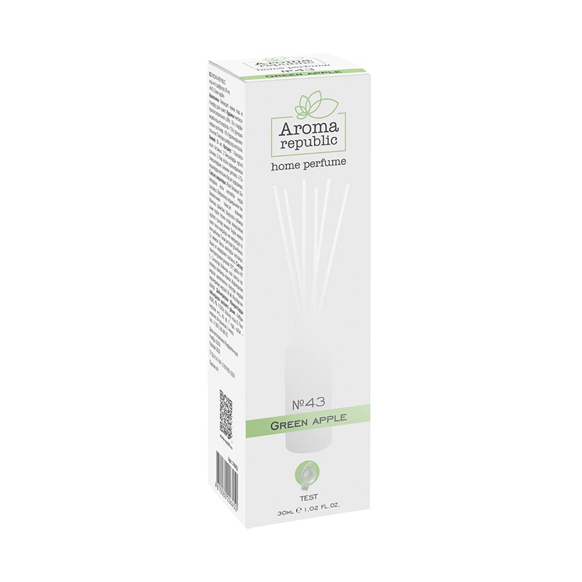 Диффузор с ароматом клубники Aroma republic №43 Green apple, 30 мл