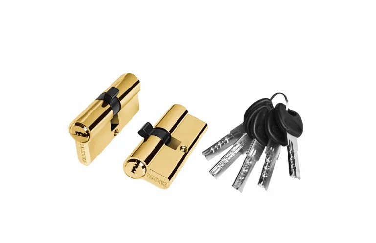 Цилиндровый механизм (личина) PALIDORE 60РВ ключ/ключ золото