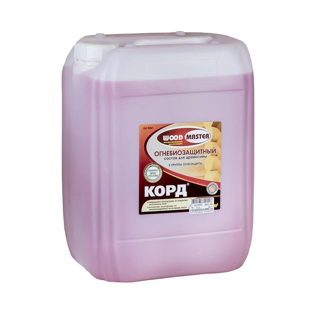 Огнебиозащитный состав для дерева Woodmaster Корд 23 кг