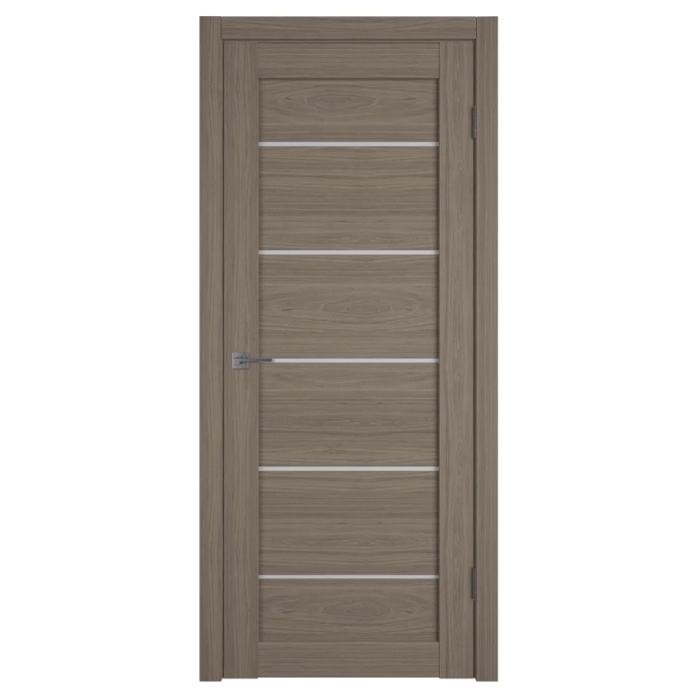 Дверь экошпон Atum Pro27 700*2000 Brun oak/White cloud (Брун оук/стекло белый сатин)