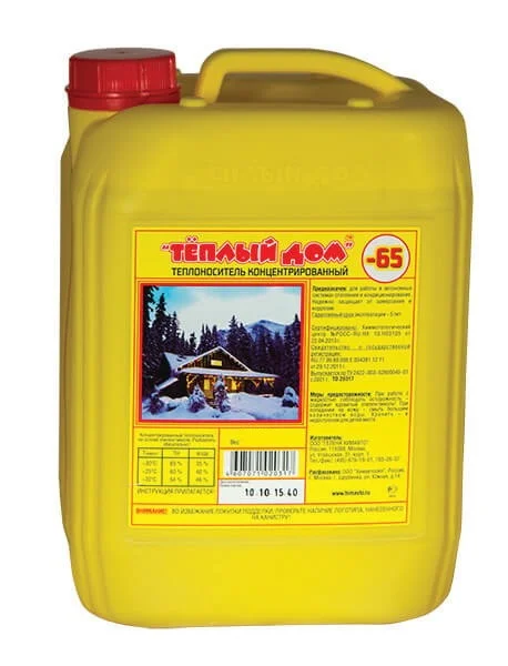 Жидкость для радиаторов "ТЕПЛЫЙ ДОМ" -65С° красная 20кг