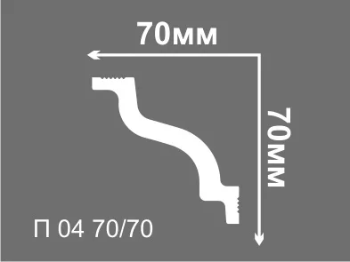 Плинтус потолочный Де-Багет П 04 70/70 2м (42)