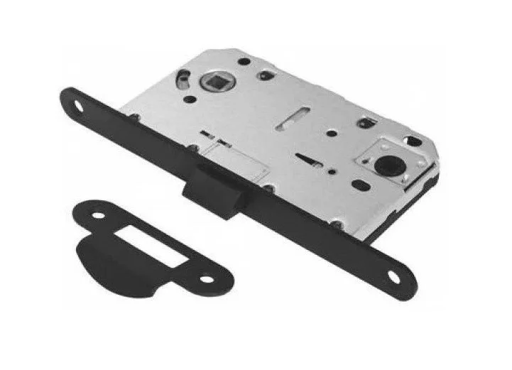 Защелка врезная PALIDORE 2050, бесшумная, сантехническая, BL Черный