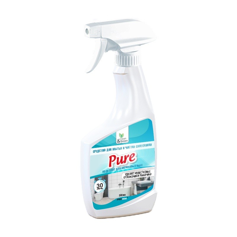 Средство для мытья и чистки сантехники "Pure" Clean&Green (кислотное) 500мл