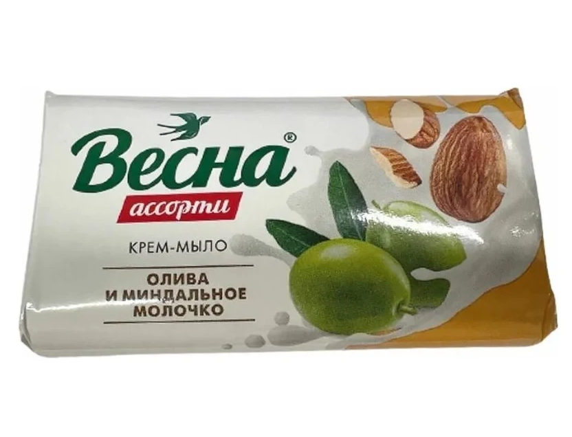 Мыло Весна Ассорти, Олива и миндальное молоко 90г