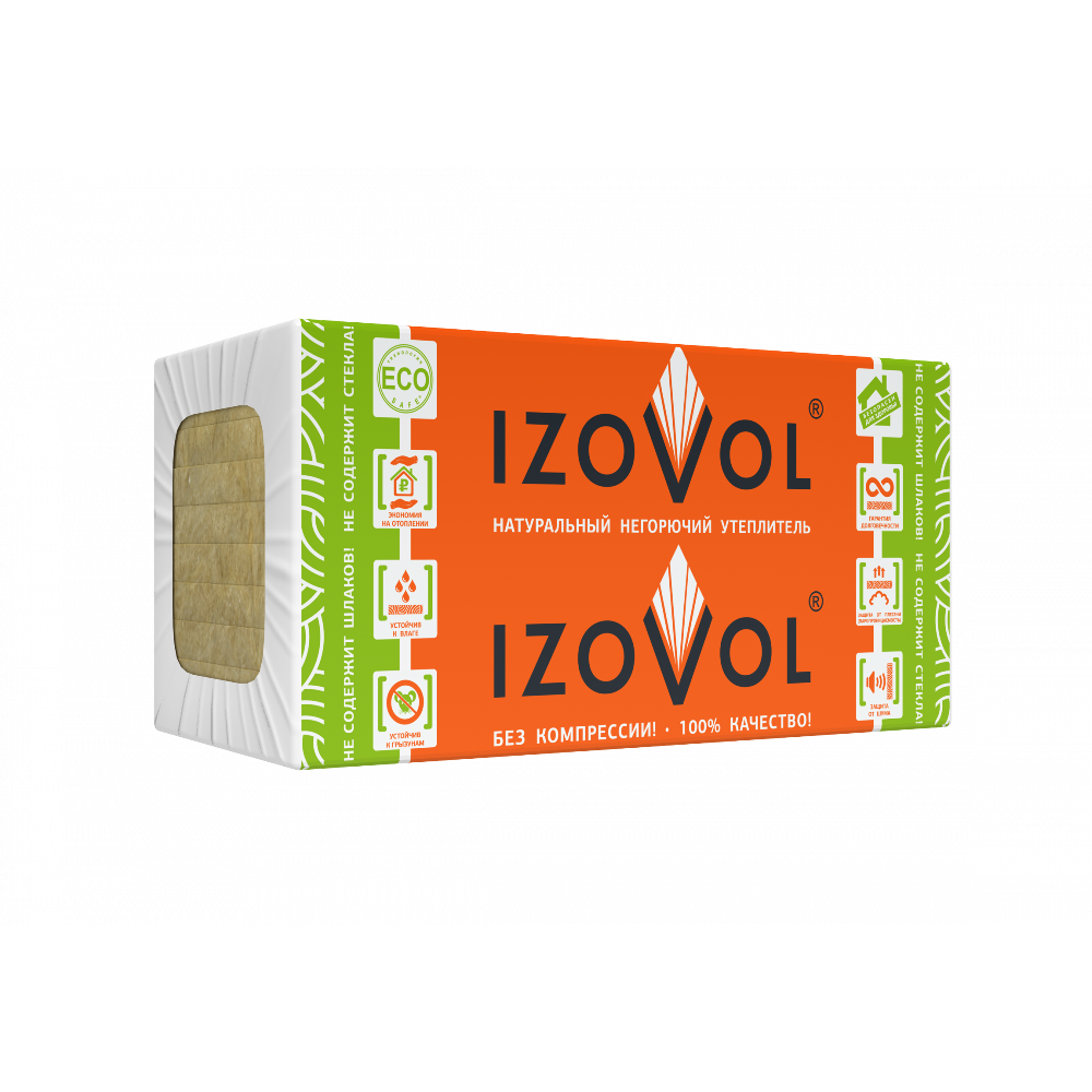 Утеплитель IZOVOL Л-35 (1200*600*100мм) 4шт/2,88м²(24)