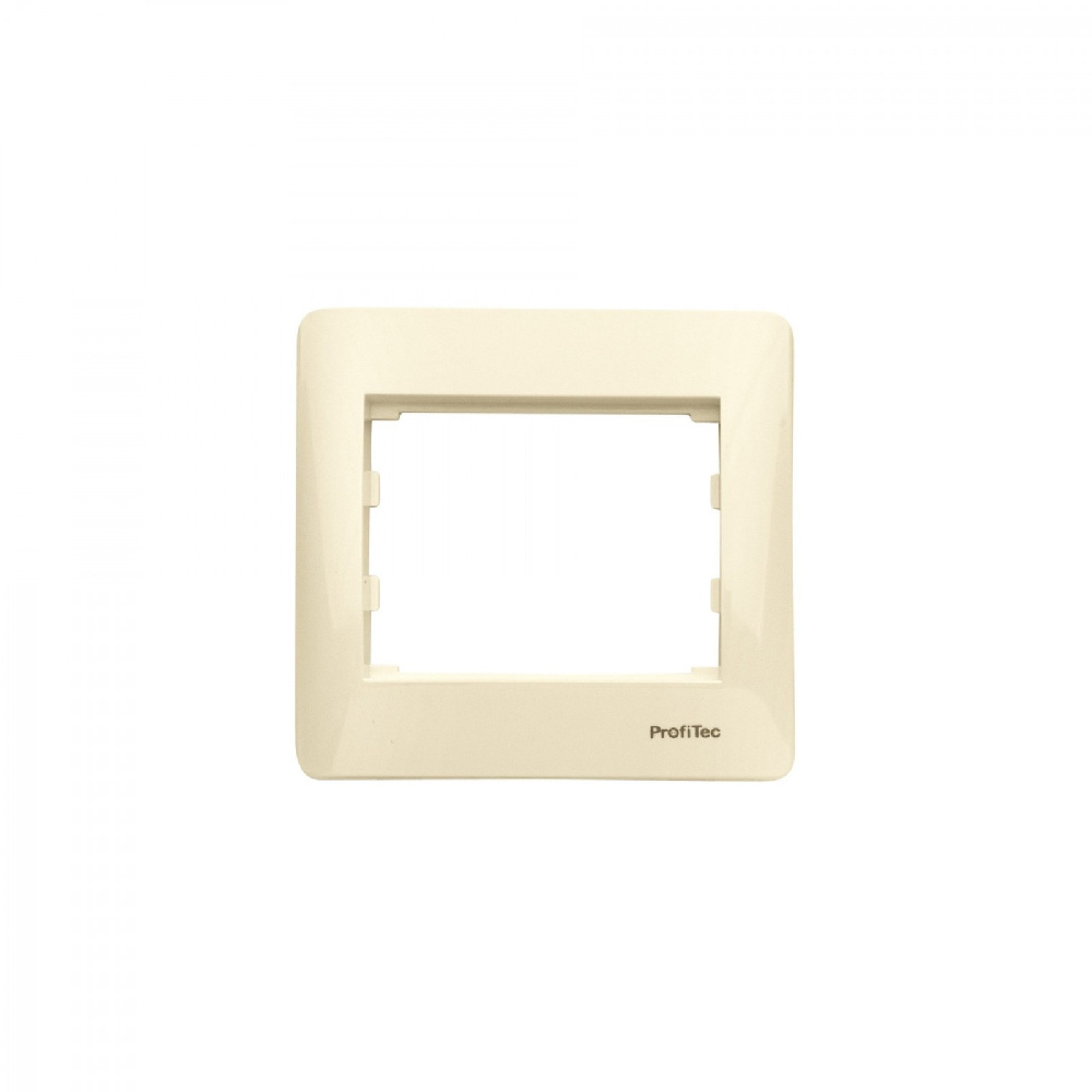 Рамка 1СП Profitec Corsa ST GLOSS (PC-пласт) крем