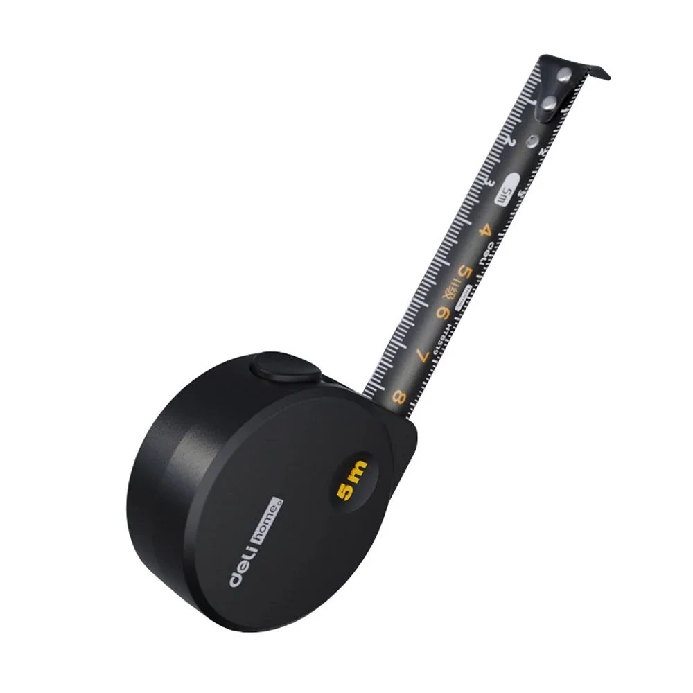 Рулетка 5 м х 19 мм Home Series Black Deli HT8519 софттач пластик
